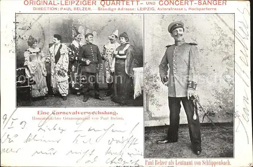 Leipzig Original Leipziger Quartett und Konzertsaenger Kat. Leipzig