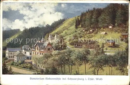 Schwarzburg Thueringer Wald Sanatorium Finkenmuehle Kat. Schwarzburg