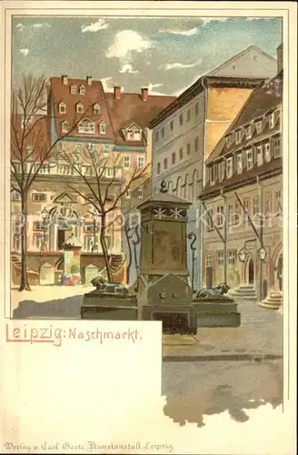 Leipzig Naschmarkt Kuenstlerkarte Kat. Leipzig