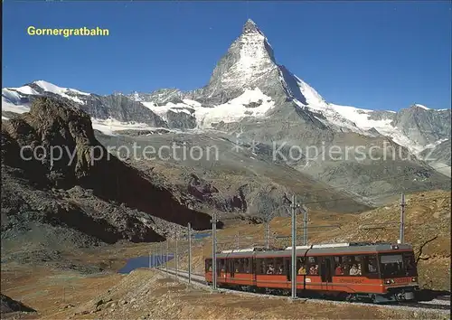 Gornergratbahn Rotenboden Matterhorn Mt. Cervin Riffelhorn Riffelsee  Kat. Gornergrat