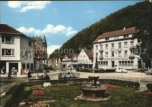 Oppenau Allmendplatz Brunnen Kat. Oppenau Schwarzwald