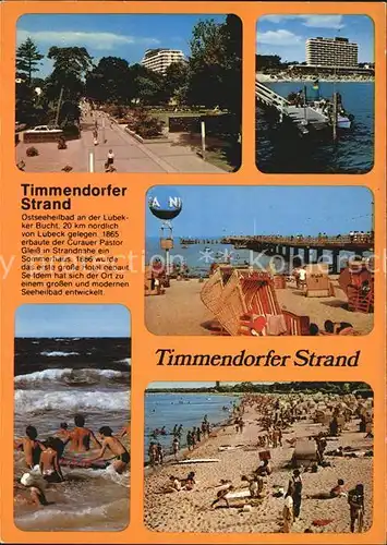 Timmendorfer Strand Promenade Seebruecke Strand Brandung Kat. Timmendorfer Strand