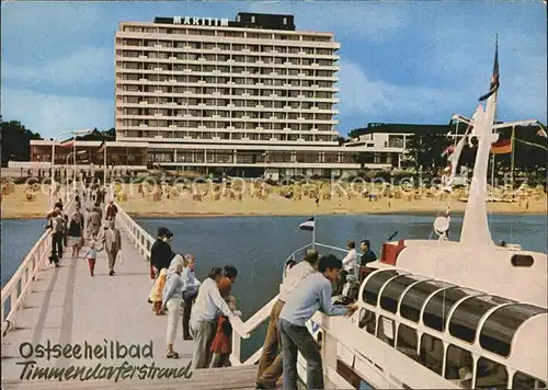 Timmendorfer Strand Seebruecke mit Hotel Maritim Kat. Timmendorfer Strand