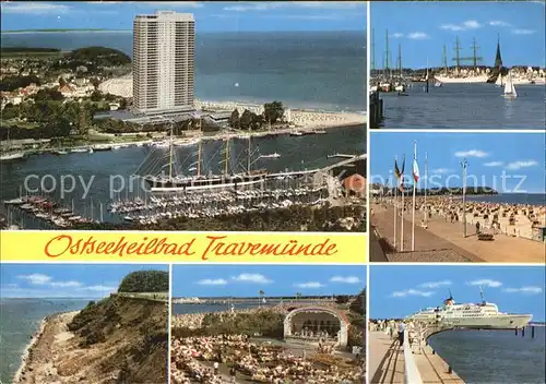 Travemuende Ostseebad Yachthafen Hotel Promenade Steilkueste Kurkonzert Kreuzfahrschiff Kat. Luebeck