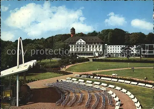 Travemuende Ostseebad Musikpavillon mit Kurhaus und Kursaal Kat. Luebeck