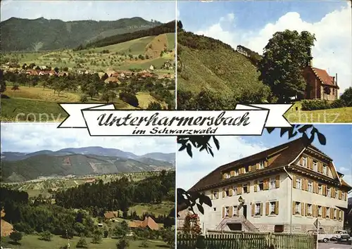 Unterharmersbach Panorama Gasthaus Kat. Zell am Harmersbach