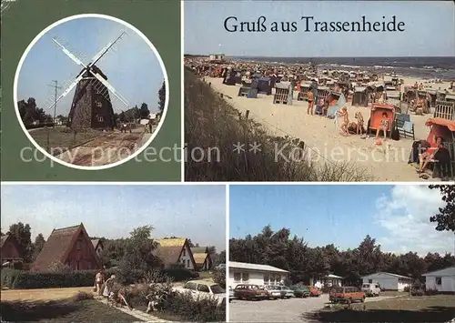 Trassenheide Usedom Windmuehle Strand Finnhuettensiedlung Ferienobjekt des VEB Wasserbau Weimar Kat. Trassenheide