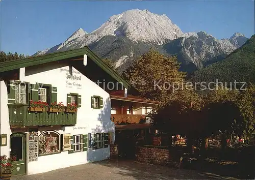 Ramsau Berchtesgaden Berggasthof Pension Zipfhaeusl Sahnegletscher Watzmann Berchtesgadener Alpen Kat. Ramsau b.Berchtesgaden