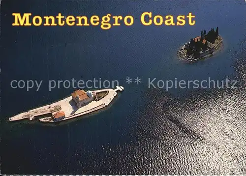 Boka Kotorska Montenego Coast Fliegeraufnahme Kirchen Kat. Kroatien