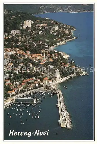 Hercegnovi Fliegeraufnahme mit Hafen Kat. Montenegro