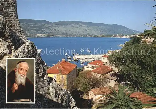 Hercegnovi Geburtshaus des heiligen Leopold Mandic mit Hafen Kat. Montenegro