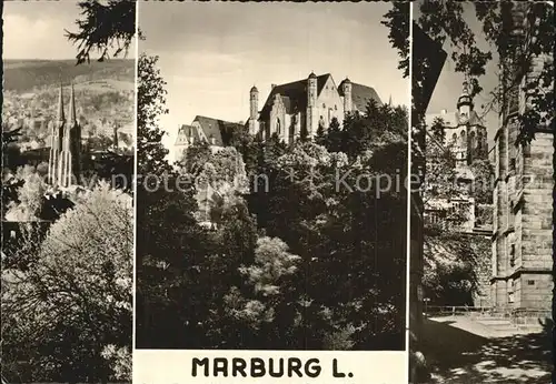 Marburg Lahn Landgrafenschloss Elisabethkirche  Kat. Marburg