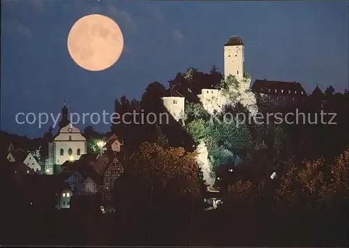 Neuhaus Pegnitz Burg Nachtaufnahme Kat. Neuhaus a.d.Pegnitz