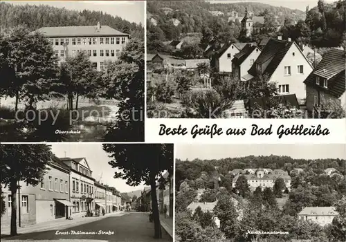 Bad Gottleuba Berggiesshuebel Ernst Thaelmann Strasse Oberschule Kliniksanatorium  Kat. Bad Gottleuba Berggiesshuebel