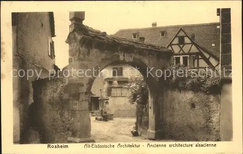 Rosheim Elsass Lothringen Alt Elsaessische Architektur Kat. Rosheim