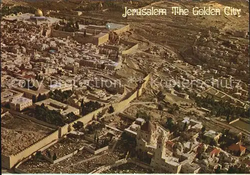 Jerusalem Yerushalayim Aerial view of Mt Zion and the Dormition Abbey Kat. Israel