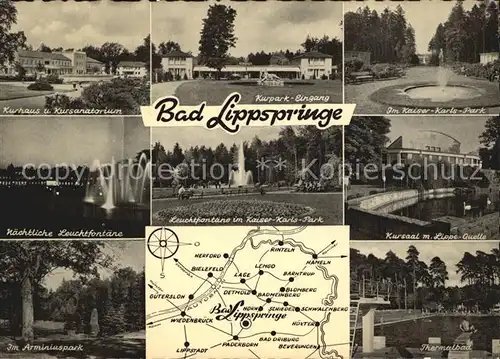 Bad Lippspringe Kurpark Kurhaus Arminiuspark Kat. Bad Lippspringe