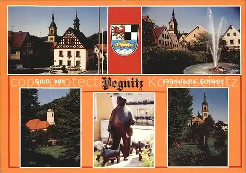 Pegnitz Denkmal Brunnen Kirche Kat. Pegnitz