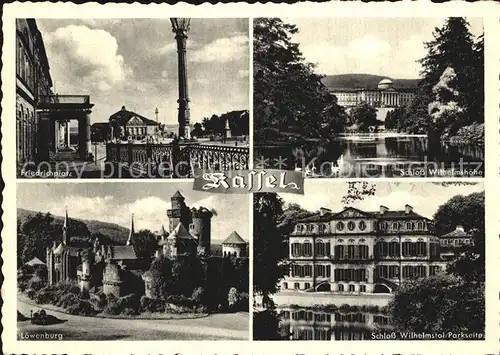 Kassel Schloss Wilhelmshoehe Friedrichplatz Loewenburg Kat. Kassel