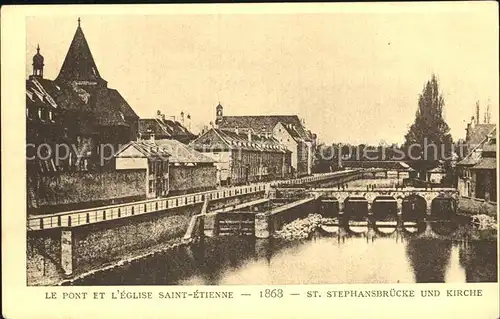 Strassburg Elsass Sankt Stephansbruecke Kirche Kat. Strasbourg