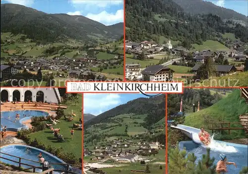 Bad Kleinkirchheim Kaernten Unterer und oberer Ortsteil Thermal Roemerbad Wasserrutschbahn  Kat. Bad Kleinkirchheim