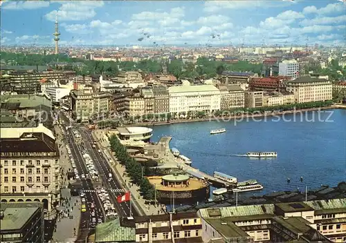 Hamburg Jungfernstieg und Binnenalster Kat. Hamburg