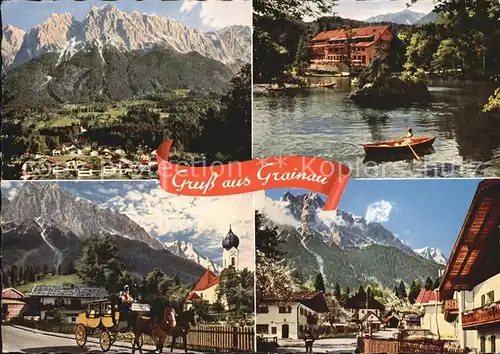 Grainau mit Waxenstein Badersee Zugspitze  Kat. Grainau