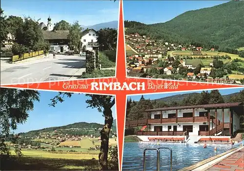 Rimbach Bayrischer Wald Fliegeraufnahme Freibad Kat. Rimbach