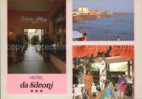 Cecina Mare Hotel Da Sileoni Strand Empfang  Kat. Cecina