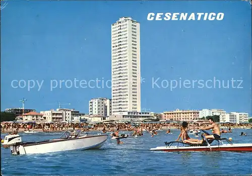 Cesenatico Hotels am Strand vom Meer aus gesehen Kat. Italien