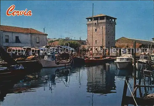 Cervia Kanal Hafen Heiliger Michele Turm  Kat. 