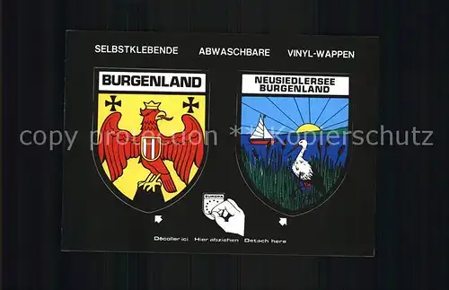Burgenland Oesterreich Wappenkarte Kat. Oesterreich