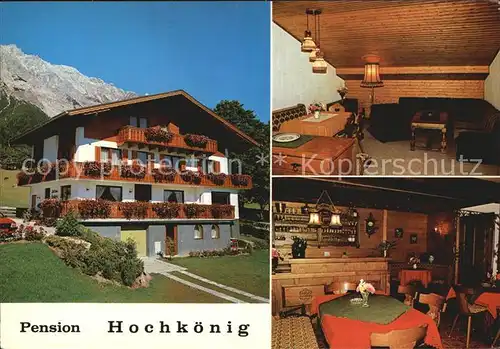 Ramsau Dachstein Steiermark Pension Hochkoenig Aussenansicht Gaststube Zimmer Kat. Ramsau am Dachstein