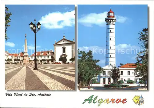 Vila Real de Santo Antonio Platz Denkmal Leuchtturm Kat. Vila Real de Santo Antonio