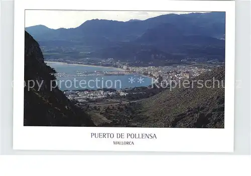 Puerto de Pollensa Panorama Kueste Gebirge Kat. Pollensa Mallorca Spanien