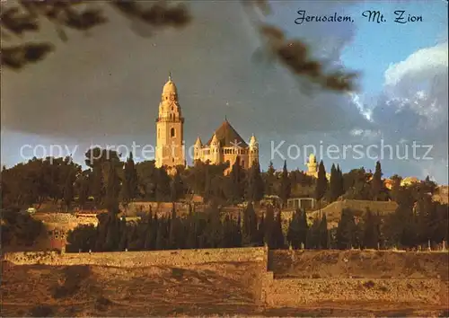 Jerusalem Yerushalayim Sunset on Mt Zion Kat. Israel