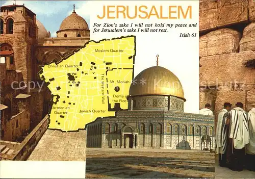 Jerusalem Yerushalayim Dome of the Rock Klagemauer Kat. Israel