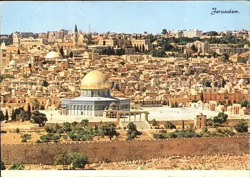 Jerusalem Yerushalayim Panorama Dome of the Rock Kat. Israel