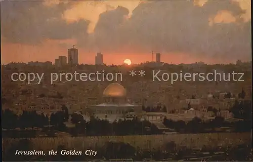 Jerusalem Yerushalayim The Golden City Kat. Israel