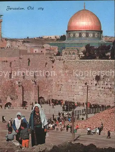 Jerusalem Yerushalayim Western Wall Dome of the Rock Kat. Israel