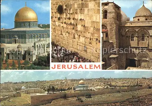 Jerusalem Yerushalayim Western Wall Church of the Holy Sepulchre Kat. Israel