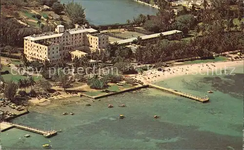 Nassau Bahamas Montagu Beach Hotel and East Bay Street aerial view
