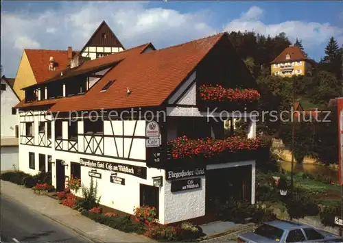 Waischenfeld Cafe am Muehlbach Hotel zur Post Fliegenfischer Hotel Kat. Waischenfeld