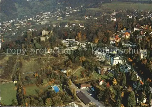 Badenweiler Burgruine Thermalkurort Schwarzwald Fliegeraufnahme Kat. Badenweiler