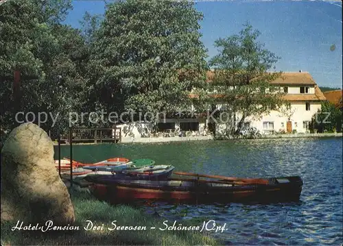 Schoensee Hotel Pension Drei Seerosen Ruderboot Kat. Schoensee