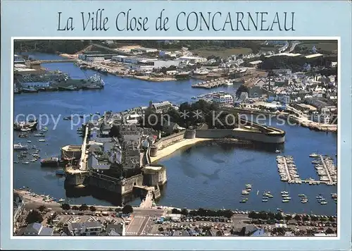 Concarneau Finistere Vue aerienne de la Ville Close Port Kat. Concarneau