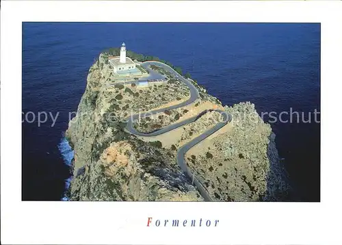 Formentor Fliegeraufnahme mit Leuchtturm Kat. Cap Formentor Islas Baleares Spanien