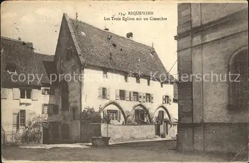 Riquewihr Haut Rhin Kirche Ortsansicht Kat. Riquewihr