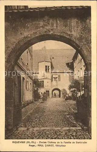 Riquewihr Haut Rhin Schloss Familie de Berckheim Kat. Riquewihr