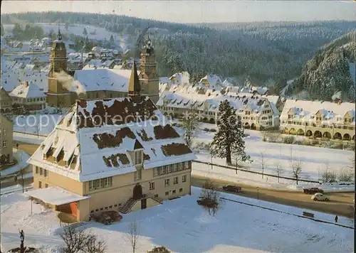 Freudenstadt Marktplatz im Winter Kat. Freudenstadt